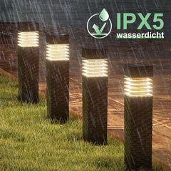 6 Pack Outdoor Solar Pathway Lights Walkway Solar Garden Lights Solar Landscape Lights Outdoor Yard Lighting