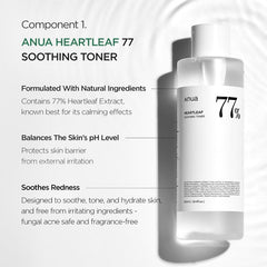 [Anua Official Shop] ANUA Toner Duo (Soothing Toner + BHA Toner)｜Acne Safe Skin Care Set, Chemical Exfoliant, Mild Exfoliate for Oily & Sensitive
