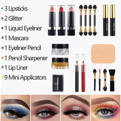 58 Colors Professional Makeup Kit for Women, All in One Full Makeup Gift Set for Women Girls Beginner with Eye Shadow Blush, Lipstick, Compact Powder, Mascara, Eyeliner, Lip Liner, Eyebrow Pencil,