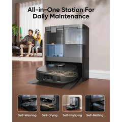 X10 Pro Omni Robot Vacuum and Mop AI Obstacle Avoidance, Auto Mop Washing, Auto Drying, Self-Emptying, Self-Refilling