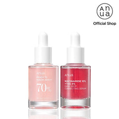 [Anua Official Shop] Pink Serum Duo (Peach Niacin Serum + TXA Dark Spot Correcting Serum)｜Discoloration Serum Set for Brightening