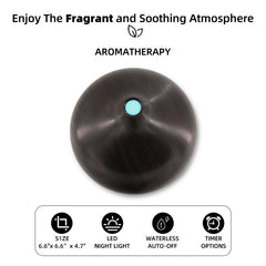 550Ml Aromatherapy Diffuser with 6 Essential Oils Wood Grain Ultrasonic Humidifier, Remote Control & 7 Color LED Light Ideal for Christmas, Birthday & Housewarming Air Purifier