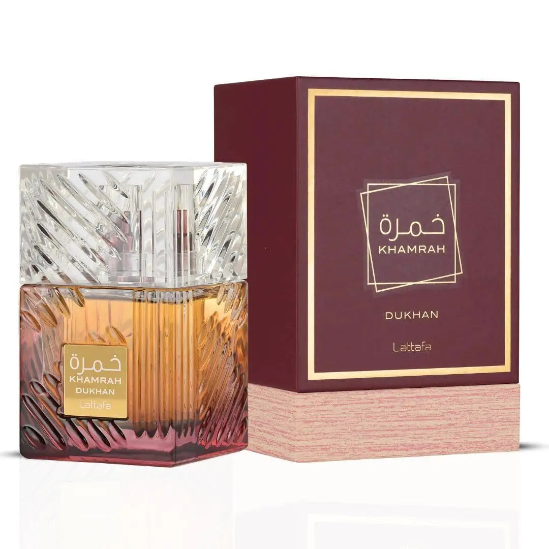 Khamrah Dukhan Eau De Parfum Spray 100ML (3.4 OZ) by Lattafa -New--Best Gift