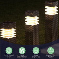 6 Pack Outdoor Solar Pathway Lights Walkway Solar Garden Lights Solar Landscape Lights Outdoor Yard Lighting