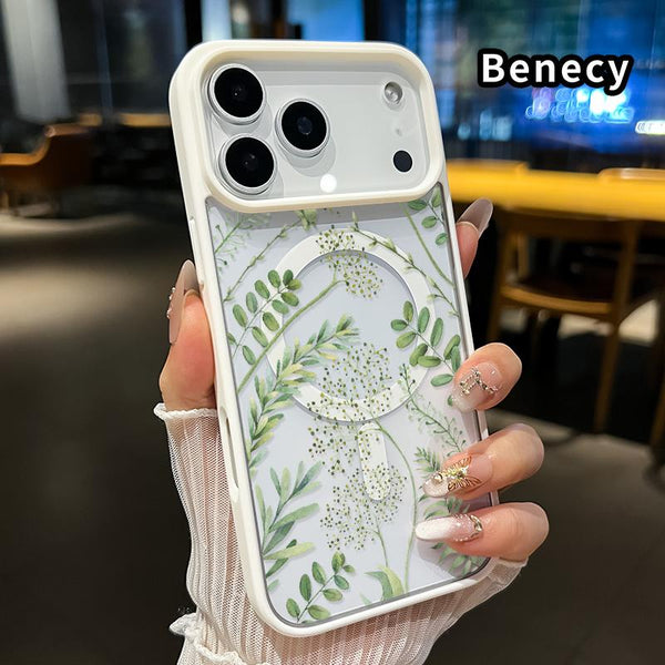 Magnetic Soft Case for Iphone 17 Pro Max 17 Air Non-Yellowing Drop Protection Transparent Acrylic Forest Full of Stars Pattern Shockproof Silicone Cover Supports Wireless Charging
