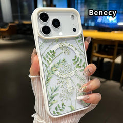 Magnetic Soft Case for Iphone 17 Pro Max 17 Air Non-Yellowing Drop Protection Transparent Acrylic Forest Full of Stars Pattern Shockproof Silicone Cover Supports Wireless Charging