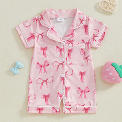 Infant Summer Pajamas for Newborns - Button Down Romper Sleepwear for Boys and Girls