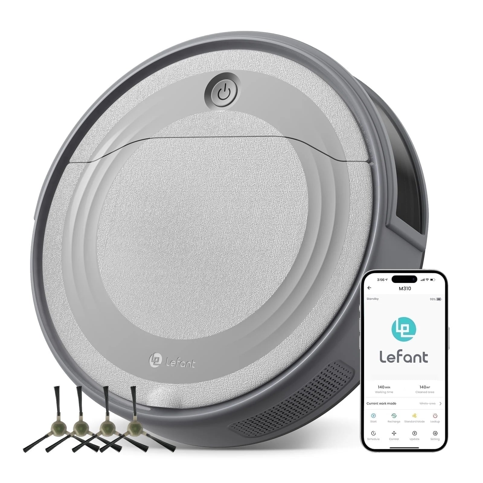 Robot Vacuum Cleaner with 4500Pa Suction, App/Remote/Voice Control,Ideal for Pet Hair, M310
