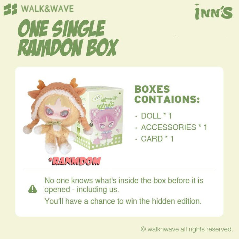 【Inn'S-Crossing Spring】Stuffed Toys Blind Box,Soft Dolls Decoration Toy for Home Sofa & Bed & Bag, Holiday Gift for Girls, 8.27Inch Plush Toy Mystery Box