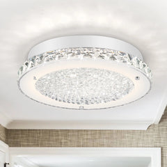 LED Kitchen Light Fixture for Ceiling Light Fixture,11 Inch Crystal Ceiling Light for Bathroom Hallway Living Room Dimmable 4000K Super Bright