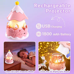 21 Sets of Films Projector Night Light for Kids, Star Projector for Bedroom, Ceiling, Kids Night Light with 360° Rotation Dimmable for Girls Boys, Birthday, Christmas, Nursery, Room Decor