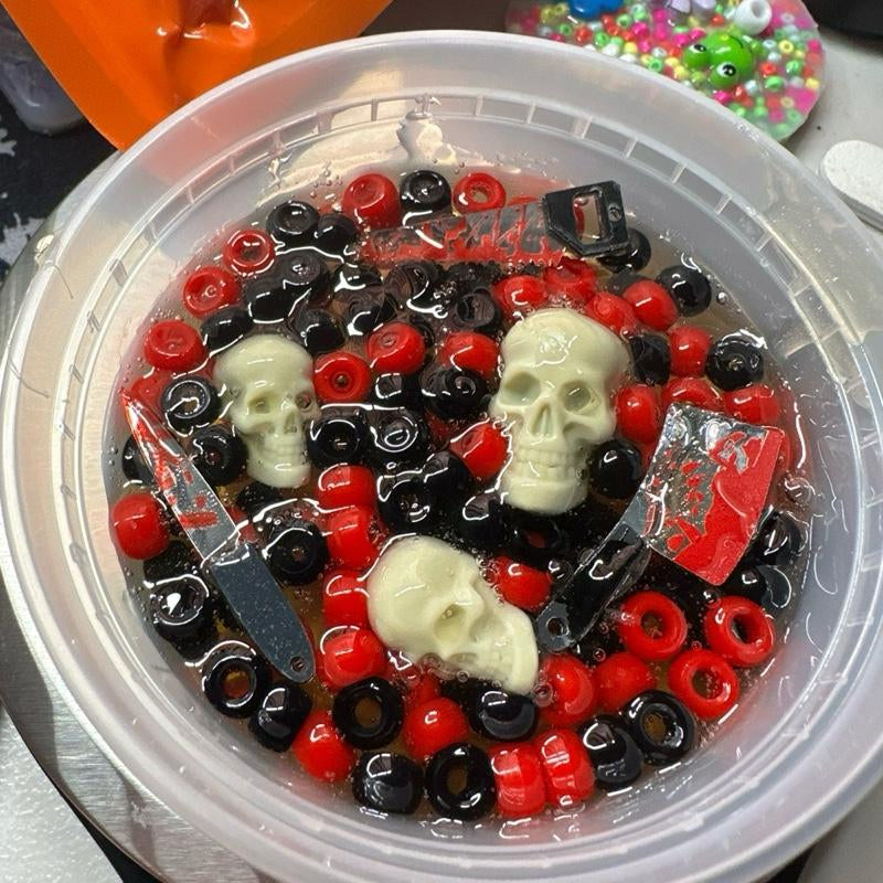 RIP Picky Pad - Remeltable Horror Themed Sensory Relief Pad for ADHD Anxiety Skin Picking & Nervous Energy Management with Skulls