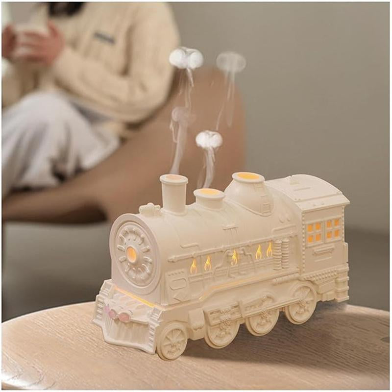 Train Shape Essential Oil Diffuser Humidifier, 2 Lighting Modes, Train Design Home Fragrance Diffuser, 300Ml, for Bedroom Desk