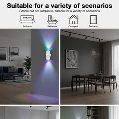 Smart RGB Motion Sensor Night Light, Magnetic LED Wall Sconce, USB Rechargeable Dimmable Ambient Lighting for Bedroom, Hallway, Stairs, Wardrobe, Entryway Home Decor