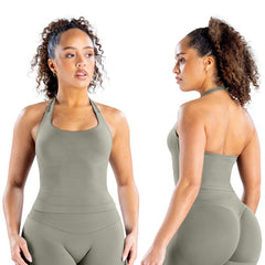 TRYTO Impact Halter Top Sports Yoga Tanks Women Workout Fitness Gym Outdoor Running Tank Tops