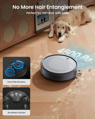Robot Vacuum Cleaner with 4500Pa Suction, App/Remote/Voice Control,Ideal for Pet Hair, M310
