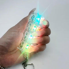 Relieving Stress Cat Paw Toy Mechanical Keyboard, with LED Lights on Cat Paw Crystal Keycaps, Transparent Design, Keyboard Keychain, Multi-Functional Useina