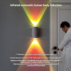 Smart RGB Motion Sensor Night Light, Magnetic LED Wall Sconce, USB Rechargeable Dimmable Ambient Lighting for Bedroom, Hallway, Stairs, Wardrobe, Entryway Home Decor