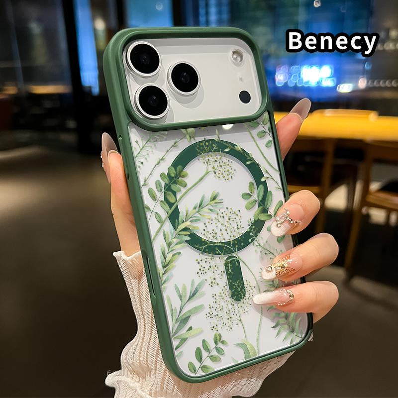 Magnetic Soft Case for Iphone 17 Pro Max 17 Air Non-Yellowing Drop Protection Transparent Acrylic Forest Full of Stars Pattern Shockproof Silicone Cover Supports Wireless Charging