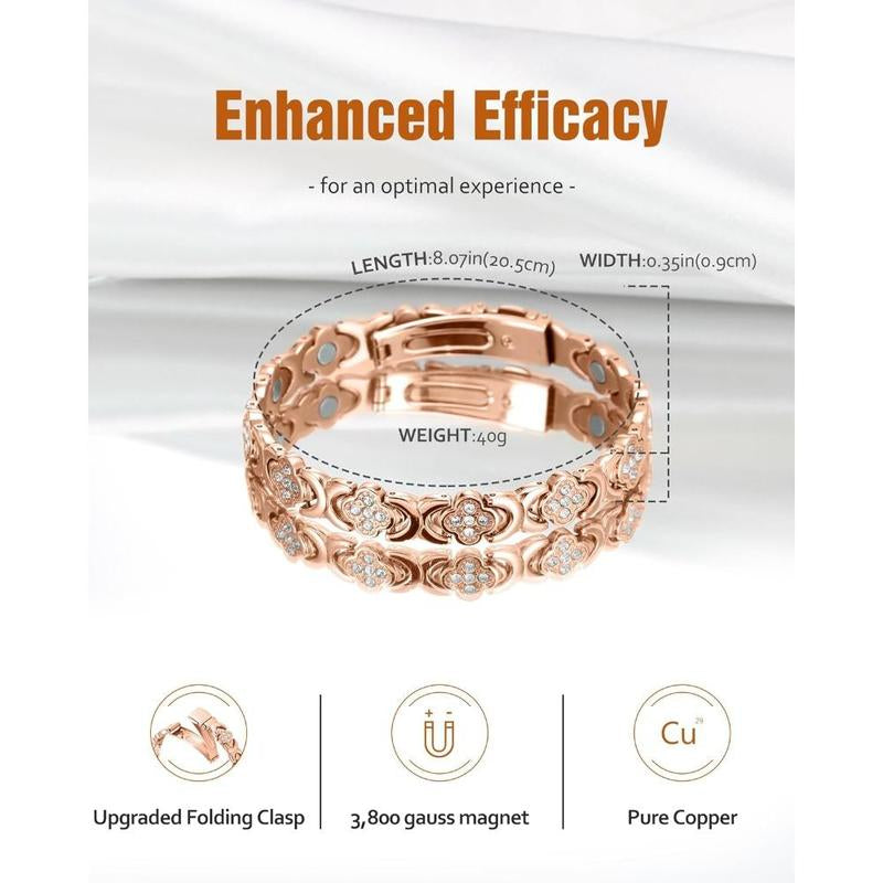 Copper Bracelets for Women , Pure Copper Magnetic Bracelet with 3500 Gauss Effective Magnets Outdoorfun