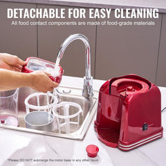 VEVOR Slushy Machine for Home, 32Oz Tank Home-Use Margarita Machine, Smoothie Frozen Drink Maker with Food-Grade Materials, Slushie Machine for Home DIY, Kids Parties, Red