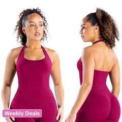 TRYTO Impact Halter Top Sports Yoga Tanks Women Workout Fitness Gym Outdoor Running Tank Tops
