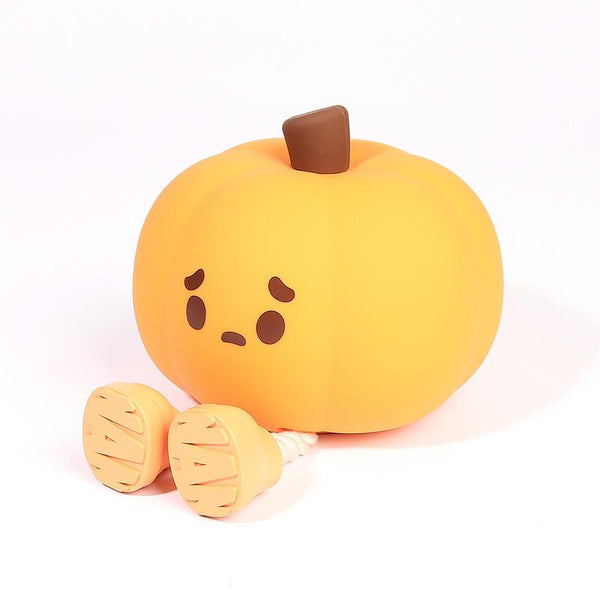 Halloween Pumpkin Nightlight, Halloween Outdoor Decoration, Mini LED Pumpkin Lamp, with 3-Level Adjustable Light, Child-Friendly Nightlight, Safe Silicone Rechargeable Bedside Touch Light, Suitable for Families
