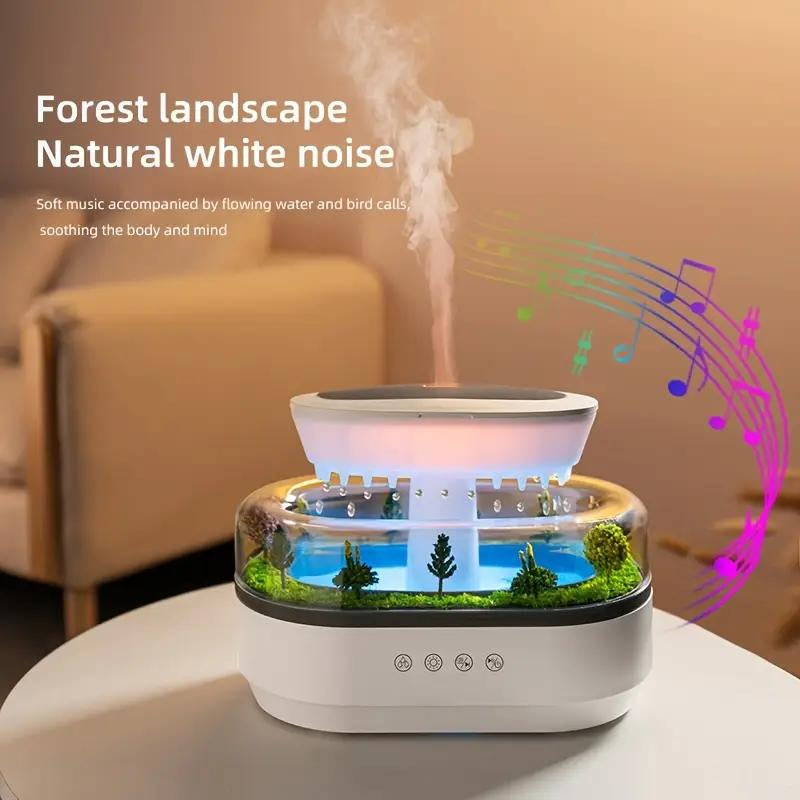 Homebetta Mini Landscape Aromatherapy Humidifier – Quiet Mist Diffuser with Night Light & Touch Control – Aesthetic Gift for Bedroom, Office, or Holiday Decor
