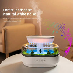 Homebetta Mini Landscape Aromatherapy Humidifier – Quiet Mist Diffuser with Night Light & Touch Control – Aesthetic Gift for Bedroom, Office, or Holiday Decor