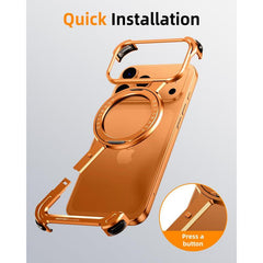 Oatsbasf Phone Case for Iphone 17 Pro/Pro Max/17 Air with 360 ° Rotatable Stand Metal Frameless Magsafe Protective Shockproof