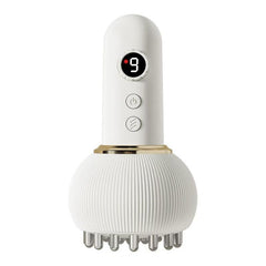 Handheld Body Massager for Legs, Arms & Belly – Portable Relaxation Tool with Heat & Vibration, Home Spa Self-Care Device for Soothing Tired Muscles, Smooth Skin, White Gift Option