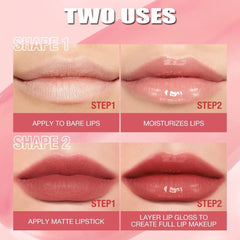 3 Color Tinted Plumping Lip Oil Gloss Set, Ultra Hydrating & Nourishing Lip Care, Smooth Glossy Shiny Transparent Plumping Lip Glow Oil (SET B)