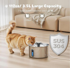 3.5L Large Capacity Automatic Pet Water Dispenser for Drinking with Level Window