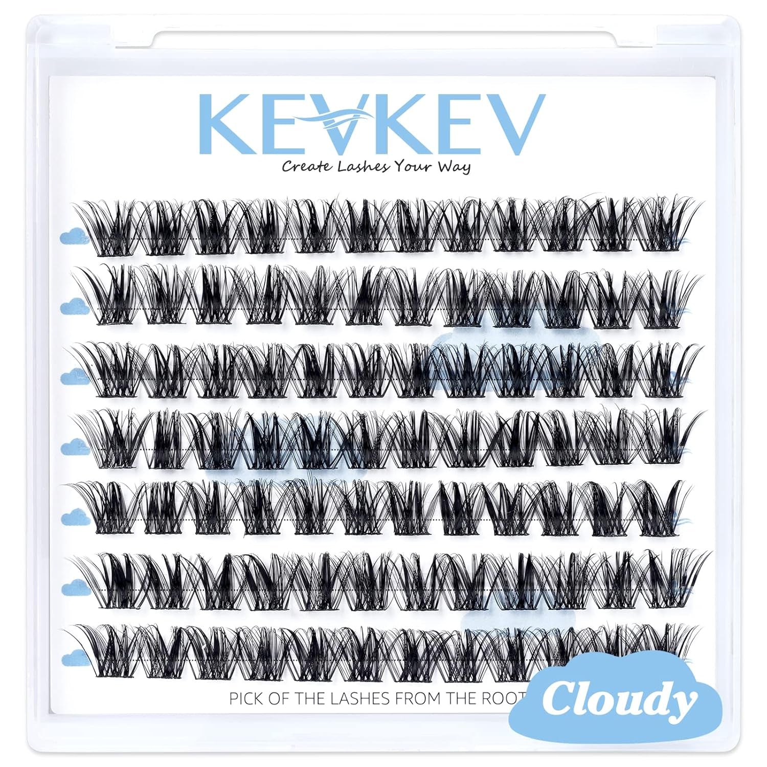 Lash Clusters 84 Pcs Cluster Lashes Eyelash Clusters DIY Cluster Eyelash Extensions Individual Lashes Soft and Comfortable (Cloudy,C-14Mm)