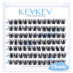 Lash Clusters 84 Pcs Cluster Lashes Eyelash Clusters DIY Cluster Eyelash Extensions Individual Lashes Soft and Comfortable (Cloudy,C-14Mm)