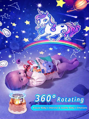 21 Sets of Films Projector Night Light for Kids, Star Projector for Bedroom, Ceiling, Kids Night Light with 360° Rotation Dimmable for Girls Boys, Birthday, Christmas, Nursery, Room Decor