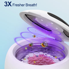 2025 Ultrasonic Retainer Cleaner Machine – 45Khz Retainer Cleaner for Night Guards, Mouth Guards, Dentures – 24W Dental Ultrasonic Cleaner with 4 Modes, 200ML – Great Gift for Braces Users
