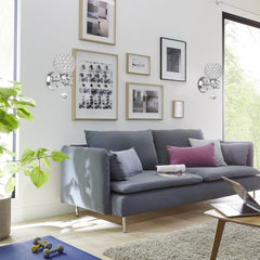 Silver Crystal Sconces - Modern Wall Lighting with Hanging Crystal Ball, Wall Mount Lamp for Bedroom, Living Room, Hallway