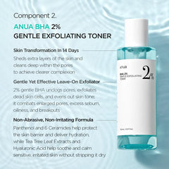 [Anua Official Shop] ANUA Toner Duo (Soothing Toner + BHA Toner)｜Acne Safe Skin Care Set, Chemical Exfoliant, Mild Exfoliate for Oily & Sensitive