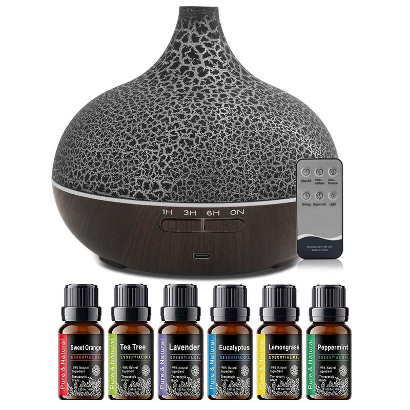Air Humidifier and Essential Oil Diffuser Combo, Ultrasonic Cool Mist Humidifier for Large Room Bedroom, Remote Control, Ultra Quiet, Auto Shut-Off