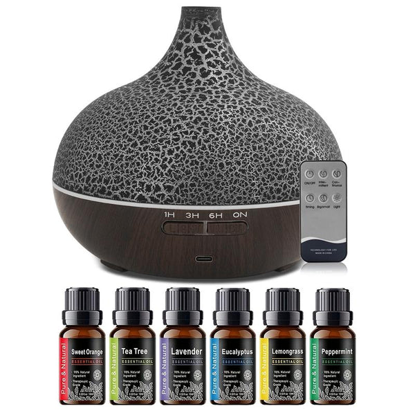 Air Humidifier and Essential Oil Diffuser Combo, Ultrasonic Cool Mist Humidifier for Large Room Bedroom, Remote Control, Ultra Quiet, Auto Shut-Off