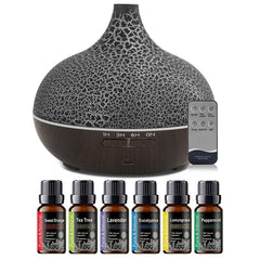 Air Humidifier and Essential Oil Diffuser Combo, Ultrasonic Cool Mist Humidifier for Large Room Bedroom, Remote Control, Ultra Quiet, Auto Shut-Off