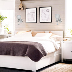 Silver Crystal Sconces - Modern Wall Lighting with Hanging Crystal Ball, Wall Mount Lamp for Bedroom, Living Room, Hallway