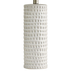 Ceramic Table Lamp Set of 2 24" White Contemporary Bedside Nightstand Lamps for Bedroom Living Room
