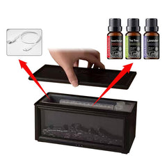 Bedroom Desktop Simulation Electric Fireplaces Home Home Decoration Ornaments with Atmosphere Light Creative Office Decorations Auto-Off Protection Bourbon Humidifier Home Fragrance