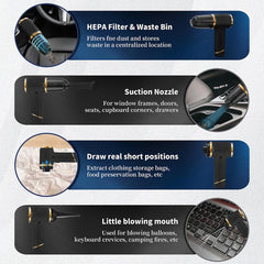 OMO Handheld Cordless Vacuum Cleaner, 5000PA Portable Car Vacuum, Integrated Suction and Blowing Cordless Vacuum, Suitable for Households, Cars, and Pets