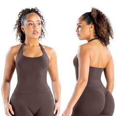 TRYTO Impact Halter Top Sports Yoga Tanks Women Workout Fitness Gym Outdoor Running Tank Tops