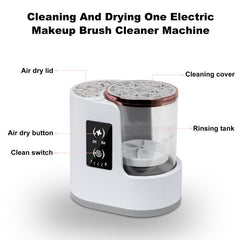 3-In-1 Electric Makeup Brush Cleaner & Dryer: Fast, Hands-Free Cleaning + Drying for All Brush Sizes with USB Portability