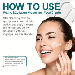 Day and Night Retinol & Collagen Moisturizer Face Cream W Hyaluronic Acid 1.7Oz