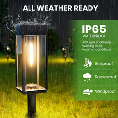 Elegant Solar Pathway Lights Modern Luxury | Auto On/Off & Waterproof | for Garden, Yard & Driveway,Solar Outdoor Lights,Solar Floor Lamps Outdoor Lights,Decorative,Rechargeable,Solar Lights,Lights,Light